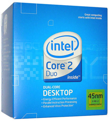 Intel Core2Duo E8400 (3GHz) BOX LGA775/EM64T/L2 6M/1333MHz
