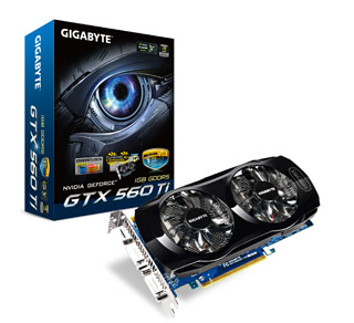 GIGABYTE GV-N560OC-1GI GeForce GTX560Ti 1G(GDDR5)