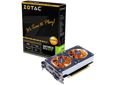 ZOTAC GeForce GTX 670 2GB TWINCOOLER(ZT-60305-10P) GTX670/2GB(GDDR5)/PCI-E