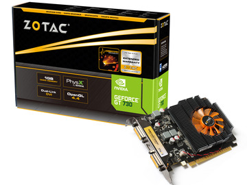 ZOTAC GeForce GT 730 1GB DDR3 128 bit(ZT-71104-10L) GT730/1GB(DDR3)/PCI-E