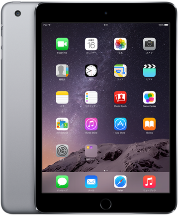 Apple au iPad mini3 Cellular 16GB スペースグレイ MGHV2J/A