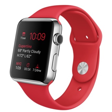 Apple Apple Watch 42mm ステンレススチール/(PRODUCT)REDスポーツバンド MLLE2J/A