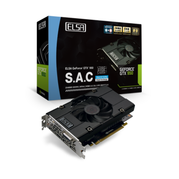 ELSA GeForce GTX 950 2GB S.A.C SS(GD950-2GERXS)  GTX950/2GB(GDDR5)/PCI-E