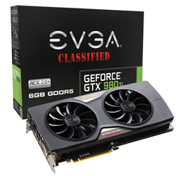 EVGA GeForce GTX 980 Ti Classified ACX 2.0+(06G-P4-4998-KR) GTX980Ti/6GB(GDDR5)/PCI-E