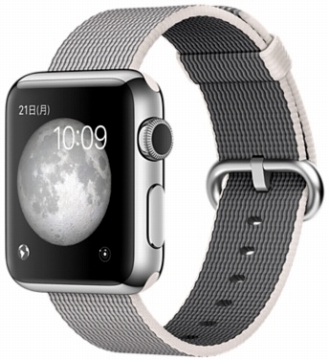 Apple Apple Watch 38mm ステンレススチール/パールウーブンナイロン MMFH2J/A