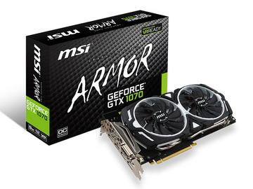 MSI GeForce GTX 1070 ARMOR 8G OC GTX1070/8GB(GDDR5)/PCI-E 