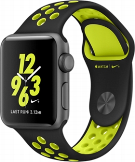 Apple Apple Watch Series2 Nike+ 38mmスペースグレイアルミニウム/ブラック/ボルトNikeスポーツバンド