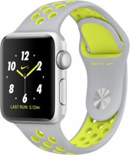 Apple Apple Watch Series2 Nike+ 38mmシルバーアルミニウム/フラットシルバー/ボルトNikeスポーツバンド
