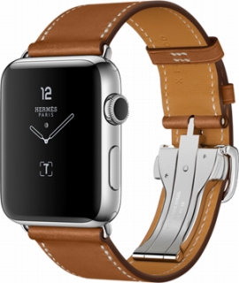 Apple Apple Watch HERMES Series2 42mmシンプルトゥールディプロイアントバックル ヴォーバレニア（フォーヴ）