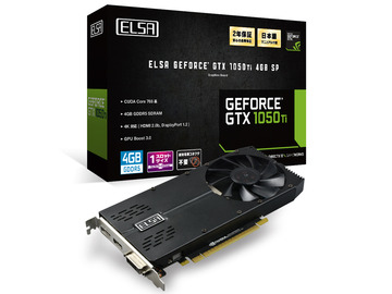 ELSA GeForce GTX 1050 Ti 4GB SP(GD1050-4GERSPT) GTX1050Ti/4GB(GDDR5)/PCI-E