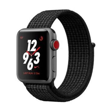 Apple Apple Watch Series3 Nike+ 38mm Cellular スペースグレイアルミ/ブラック/ピュアプラチナスポーツループ