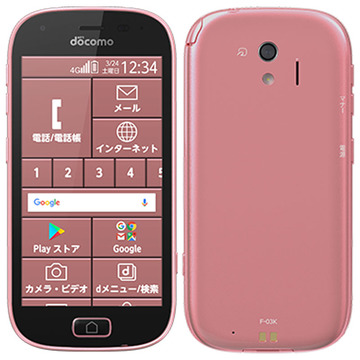 Fujitsu docomo 【SIMロックあり】 らくらくスマートフォン me F-03K ピンク AAF47068