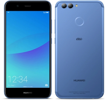 Huawei au 【SIMロックあり】 HUAWEI nova 2 HWV31 オーロラブルー