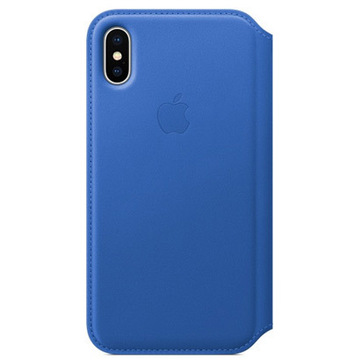 Apple iPhone Xレザーフォリオケース エレクトリックブルー MRGE2FE/A