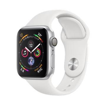 Apple Apple Watch Series4 40mm GPS シルバーアルミニウム/ホワイトスポーツバンド MU642J/A