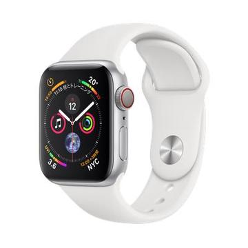 Apple Apple Watch Series4 40mm Cellular シルバーアルミニウム/ホワイトスポーツバンド MTVA2J/A