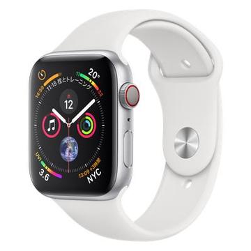 Apple Apple Watch Series4 44mm Cellular シルバーアルミニウム/ホワイトスポーツバンド MTVR2J/A