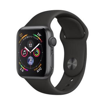 Apple Apple Watch Series4 40mm GPS スペースグレイアルミニウム/ブラックスポーツバンド MU662J/A