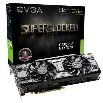 EVGA GeForce GTX 1070 SC GAMING ACX 3.0 & Black Edition(08G-P4-5173-KR) GTX1070/8GB(GDDR5)/PCI-E