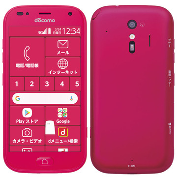 Fujitsu docomo 【SIMロックあり】 らくらくスマートフォン me F-01L ピンク