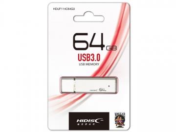 HIDISC 【U17】 HDUF114C64G3 64GB USB3.0メモリ キャップ式