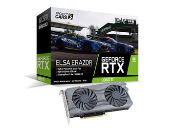 ELSA GeForce RTX 3060 Ti ERAZOR LHR（GD3060T-8GEREZH） RTX3060Ti(LHR)/8GB(GDDR6)