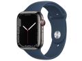  Apple Apple Watch Series7 45mm Cellular グラファイトステンレス/スポーツバンド アビスブルー