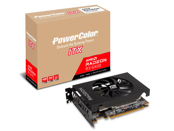 POWERCOLOR Radeon RX 6400 ITX 4GB GDDR6 AXRX 6400 4GBD6-DH RX6400/4GB(GDDR6)
