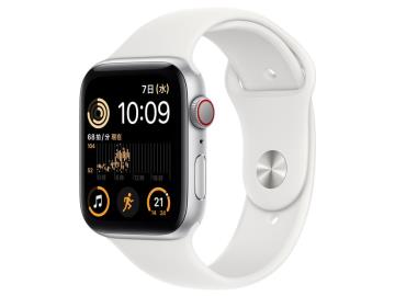 Apple Apple Watch SE2 44mm Cellular シルバーアルミニウムケース/ホワイトスポーツバンド MNQ23J/A