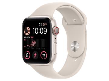 Apple Watch SE2 44mm Cellular スターライトアルミニウムケース/スターライトスポーツバンド MNPT3J/A