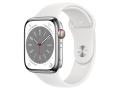  Apple Apple Watch Series8 45mm Cellular シルバーステンレススチールケース/ホワイトスポーツバンド MNKE3J/A