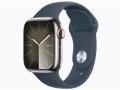  Apple Apple Watch Series9 41mm Cellular シルバーステンレススチールケース/ストームブルースポーツバンド(M/L) MRJ33J/A