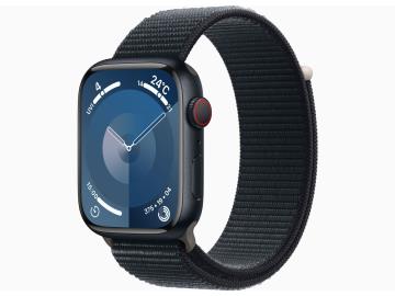 Apple Watch Series9 45mm Cellular ミッドナイトアルミニウムケース/ミッドナイトスポーツループ MRMF3J/A