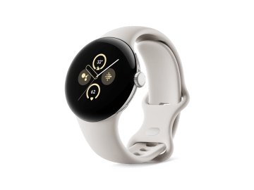 Google Pixel Watch2 Bluetooth/Wi-Fiモデル PolishedSilverアルミケース/Porcelainアクティブバンド